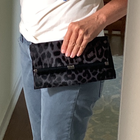 Diane von Furstenberg DVF 440 envelope clutch Leo haircalf - Picture 6 of 7